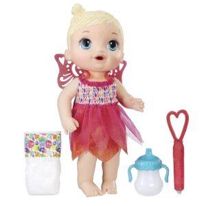 Baby Alive muñeca hada con pintucaritas, toma tete y hace chichi