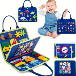 Libro sensorial ocupado Montessori de aprendizaje para bebés