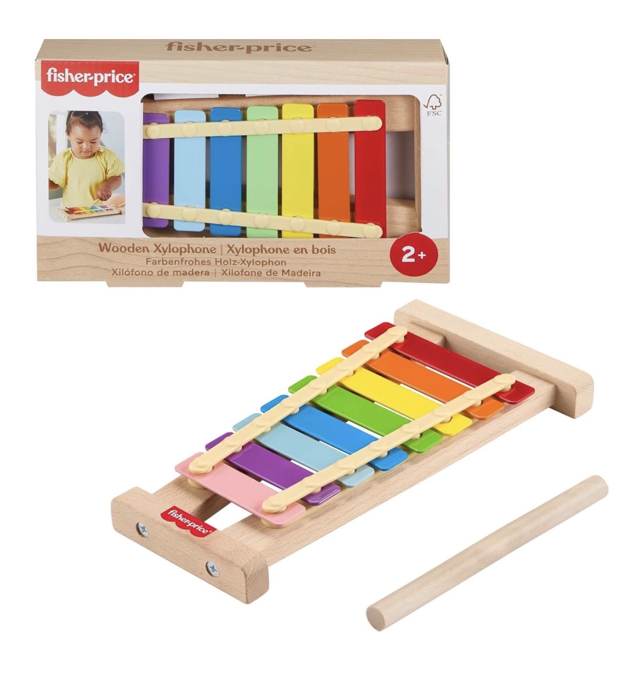 Xilófono de madera Fisher Price para bebés