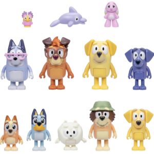 Bluey set x12 figuras de  Personajes