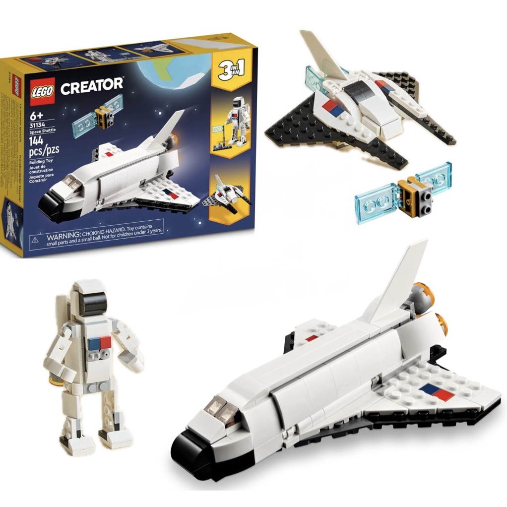 LEGO creator 3 en 1: Nave, transbordador, astronauta
