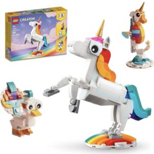LEGO creator 3 en 1:  Unicornio, pavo y caballito de mar
