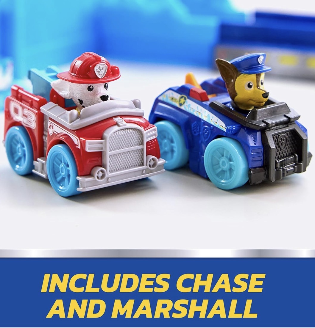Paw Patrol pista lanzadora de vehículos con Chase y Marshall - Imagen 2