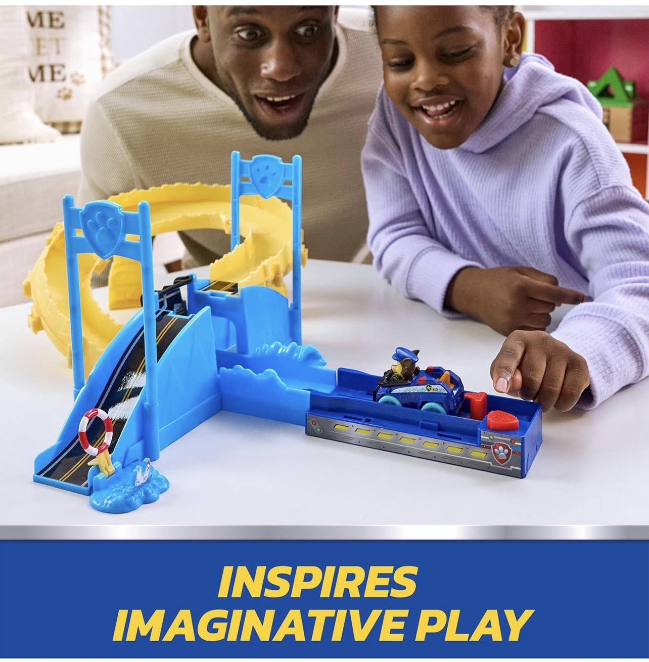 Paw Patrol pista lanzadora de vehículos con Chase y Marshall - Imagen 3