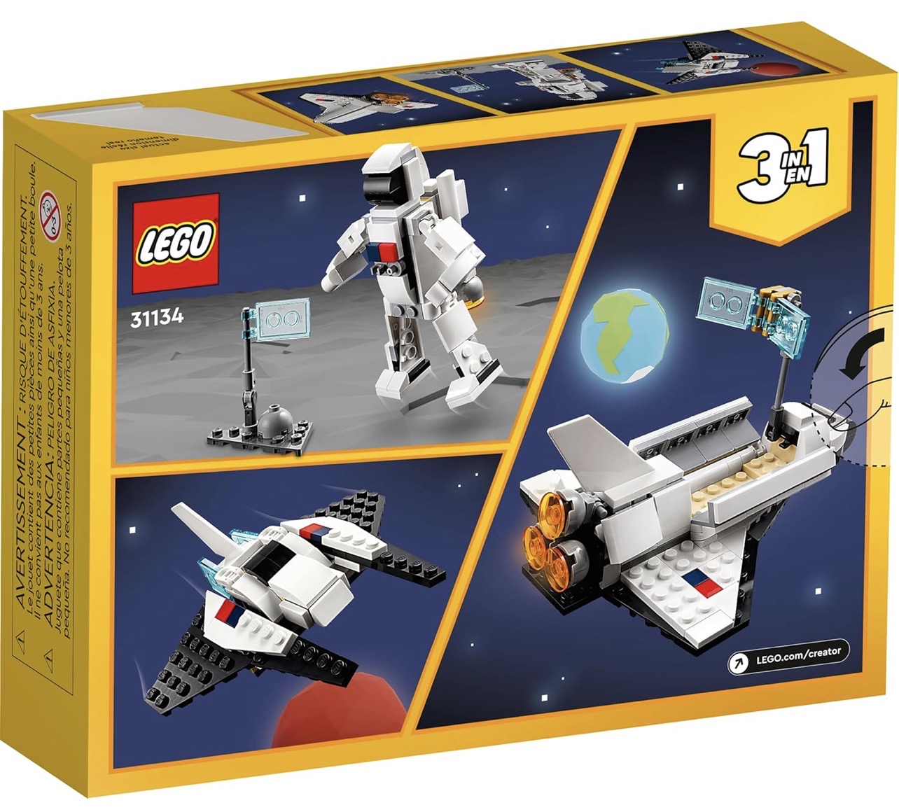 LEGO creator 3 en 1: Nave, transbordador, astronauta - Imagen 5