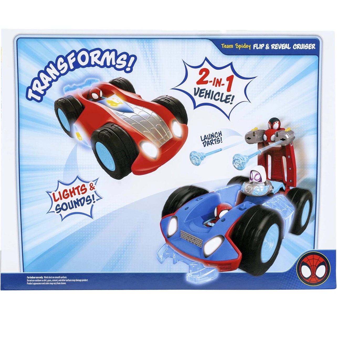 Carro 2 en 1 Spidey gira y revela Con luces y sonidos - Imagen 4