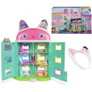 Gabby Dollhouse casa interactiva con luces, sonidos y pantalla led. Incluye orejas musicales