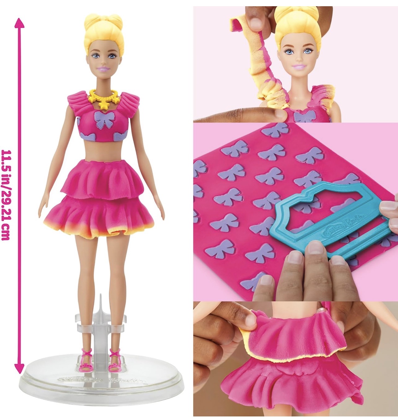 Playdoh Juego de Barbie rubia para hacer moda - Imagen 2