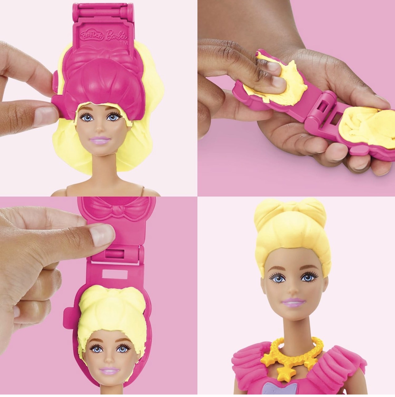 Playdoh Juego de Barbie rubia para hacer moda - Imagen 3