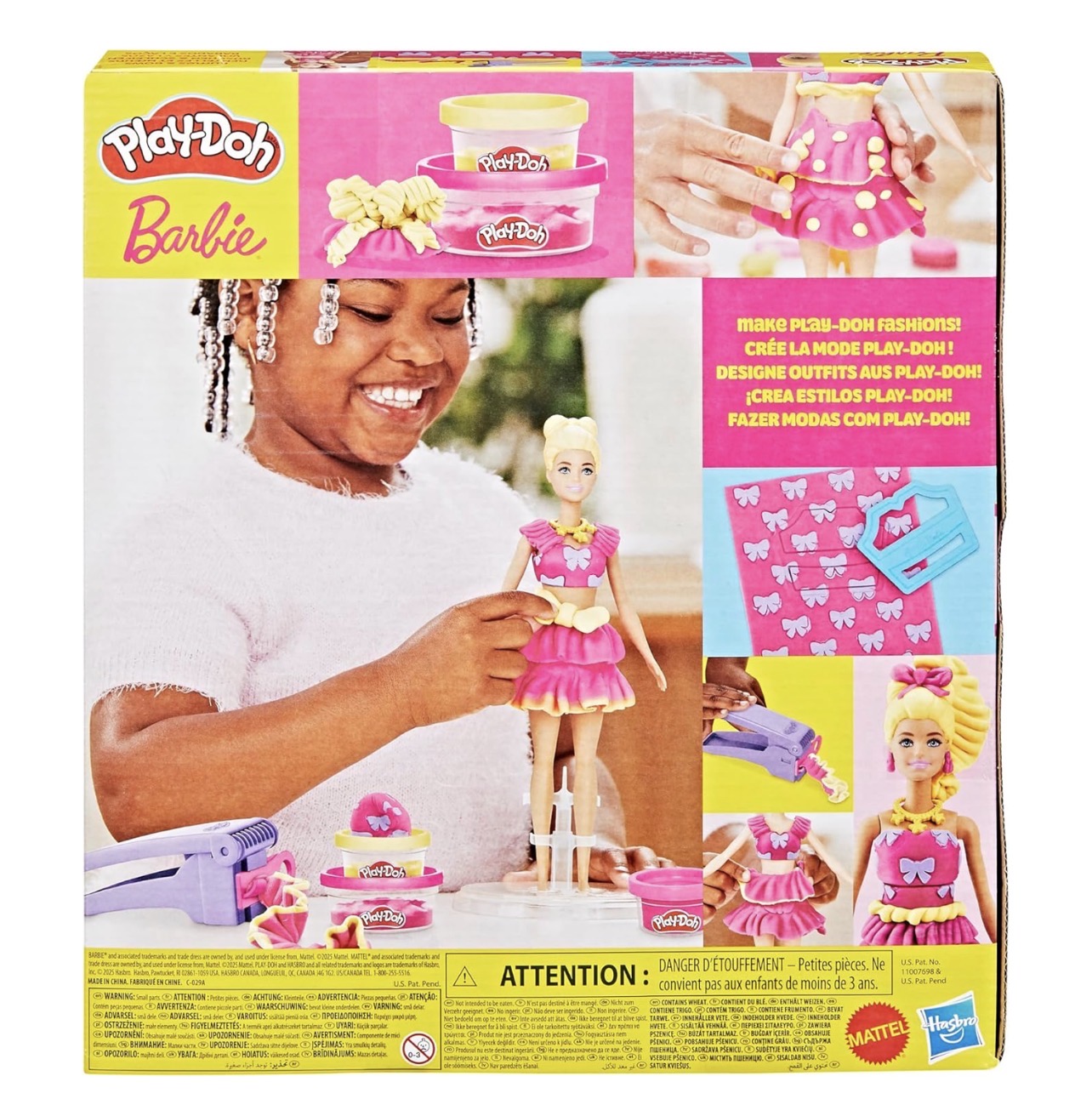 Playdoh Juego de Barbie rubia para hacer moda - Imagen 7