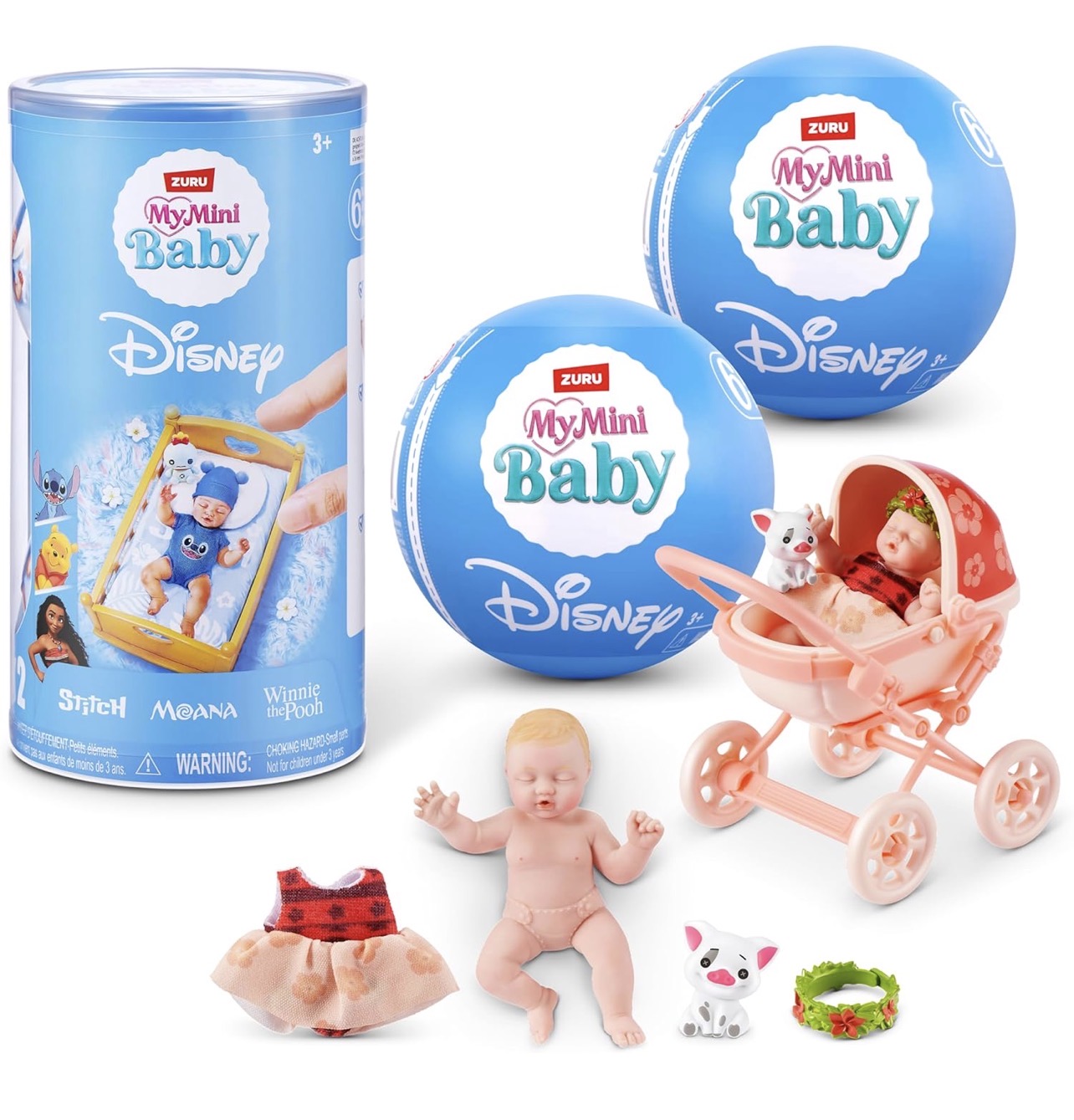 My mini baby Disney Pack x2 Cápsulas sorpresa con bebé y accesorios