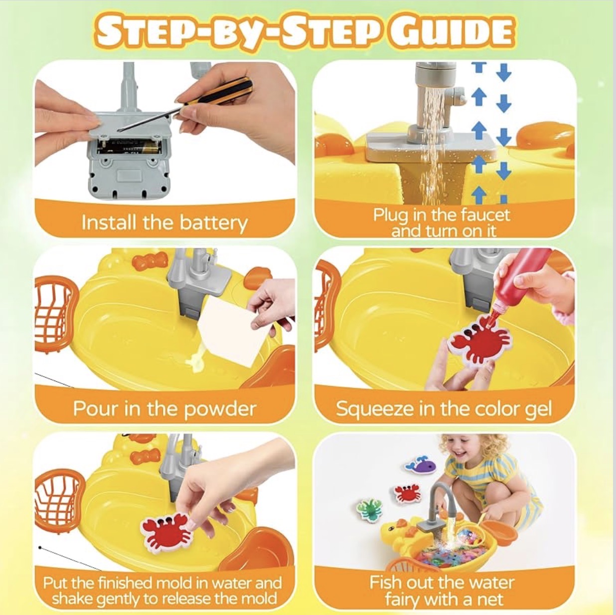 Magic Water elf kit para hacer squishy con lavadero de pato - Imagen 4